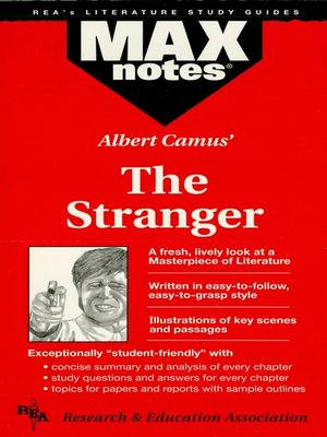 cover image of The Stranger: MAXNotes Literature Study Guide